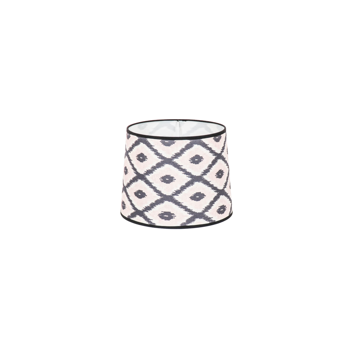 Lampshade - Kelim Print - Polyester - Black/White-26x30x23cm
