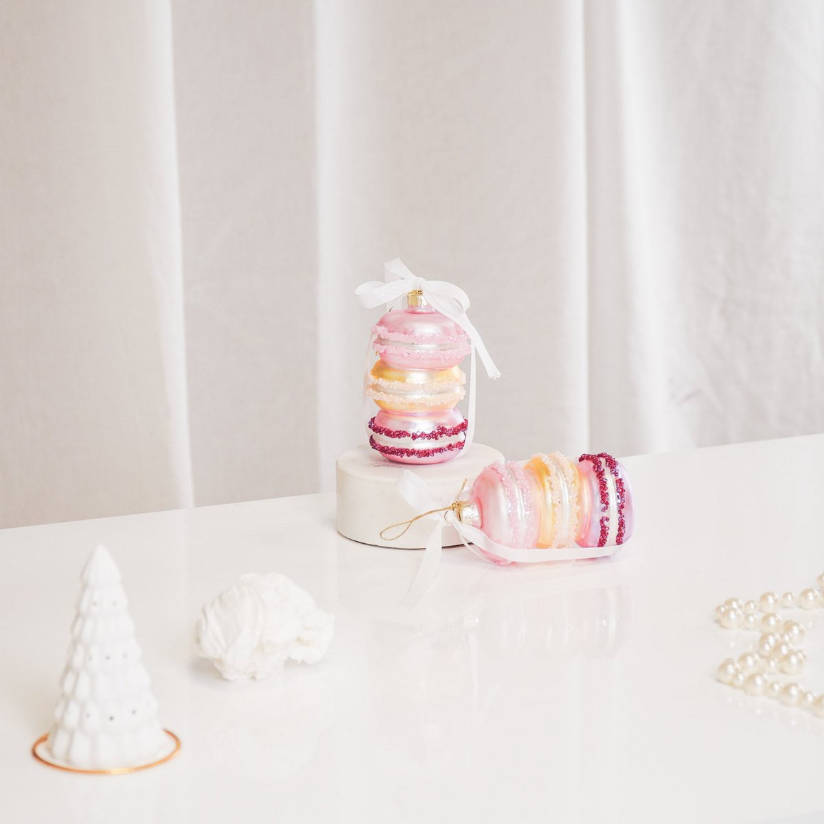 Xmas Hanger - Macaroon - Glass - 7x7x10,5cm