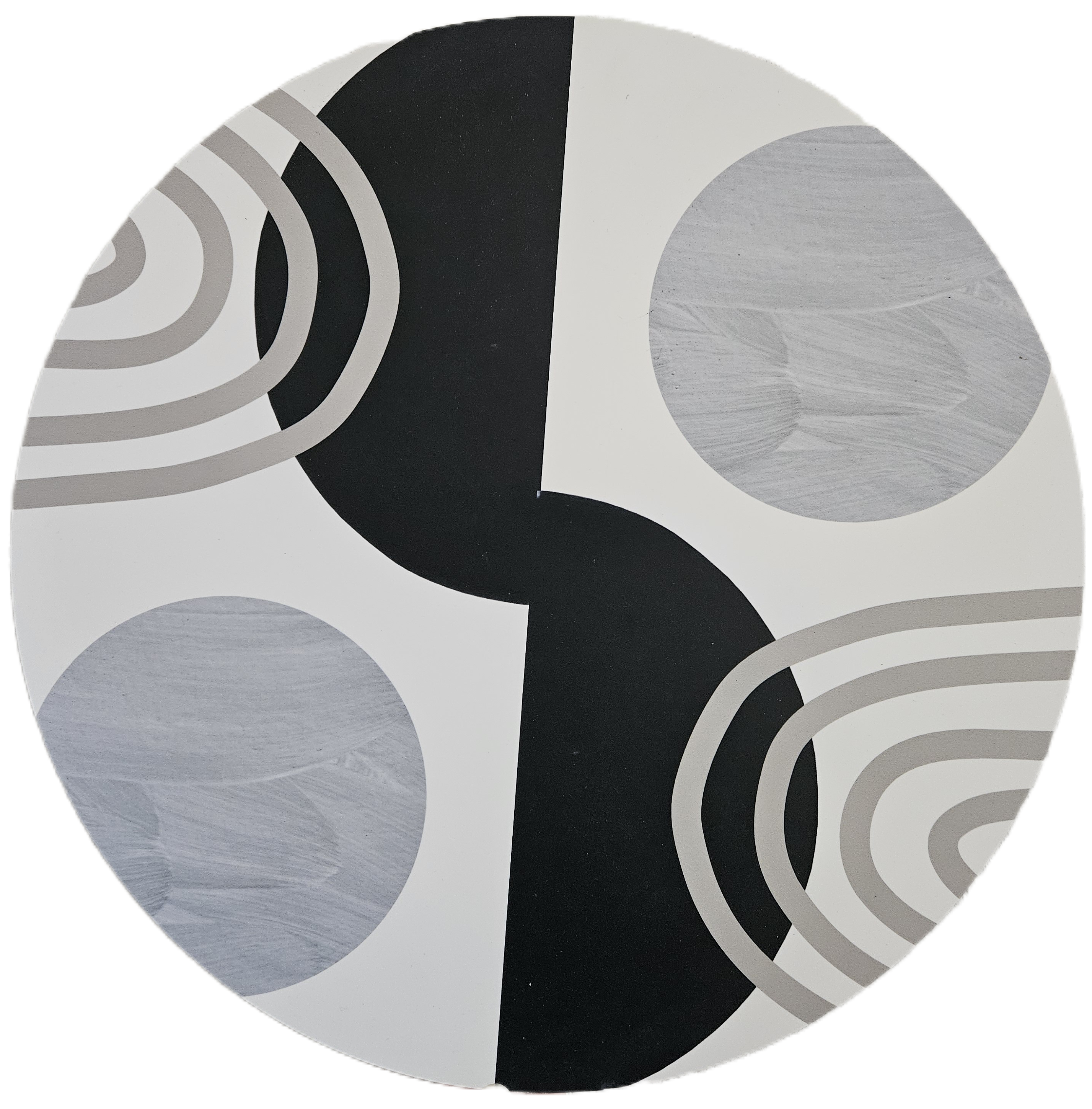 Muurcirkel abstract grey