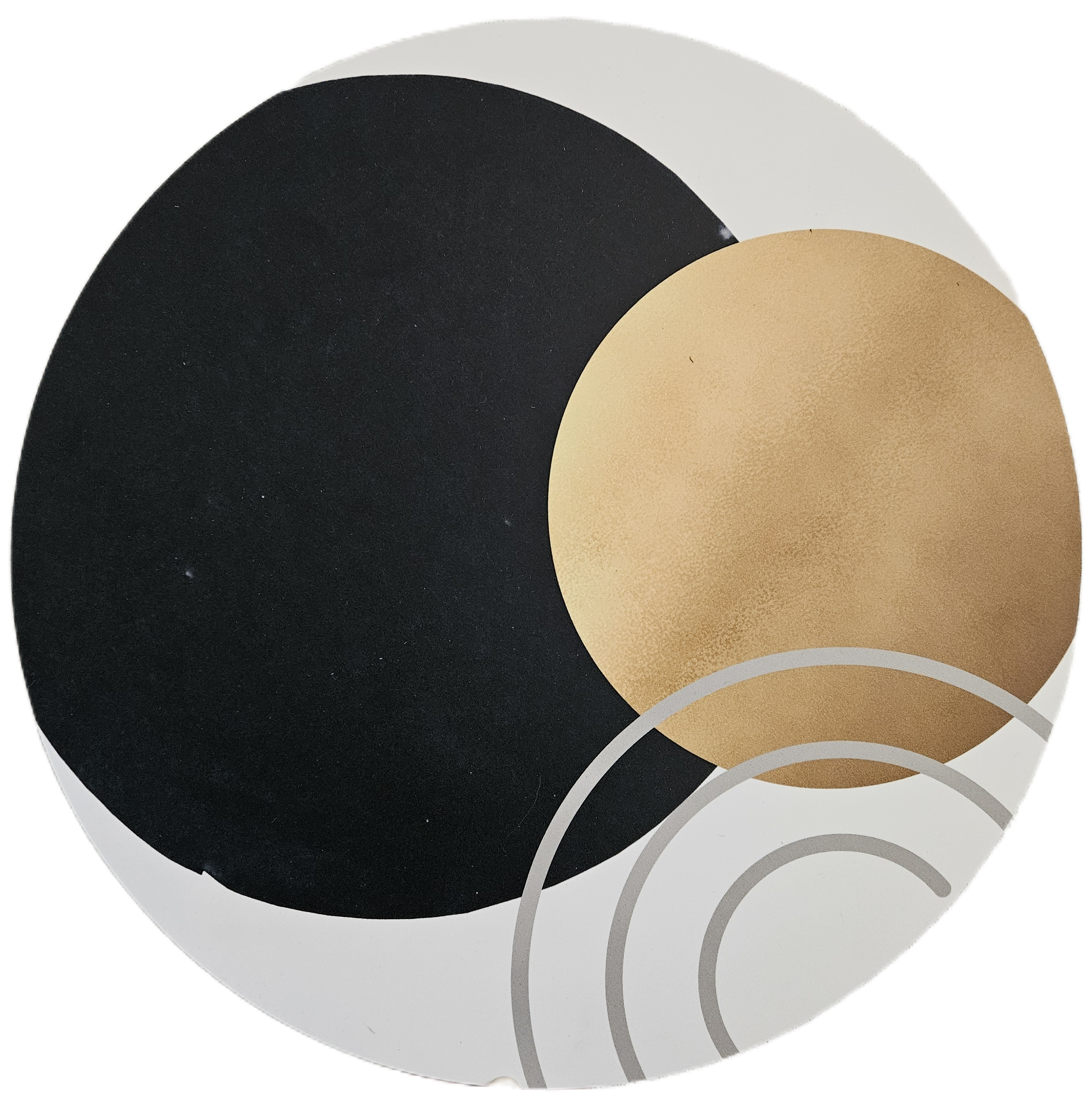 Muurcirkel abstract gold