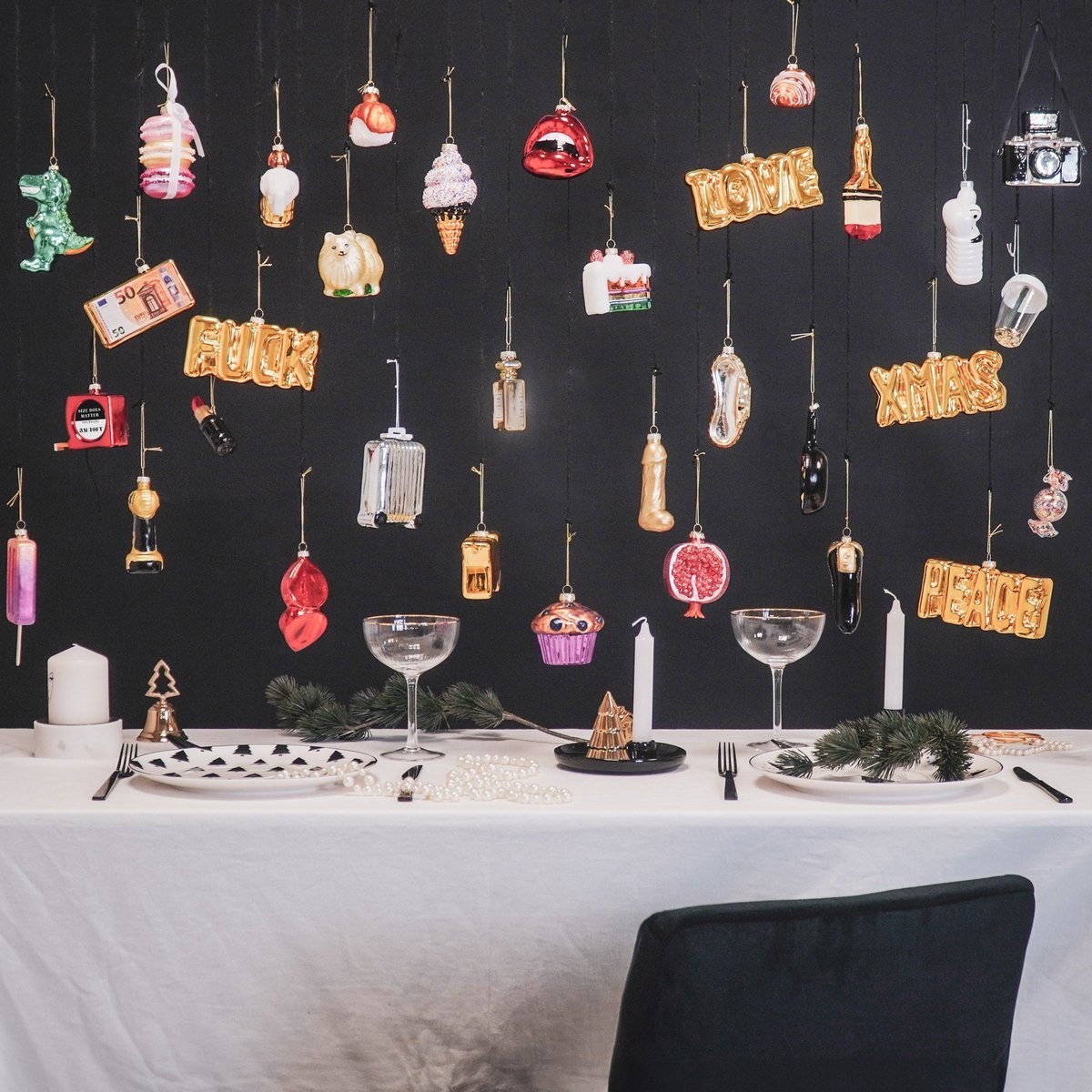 Ornament Xmas Hanger - Marry me - Glass - 5,5x10x6cm