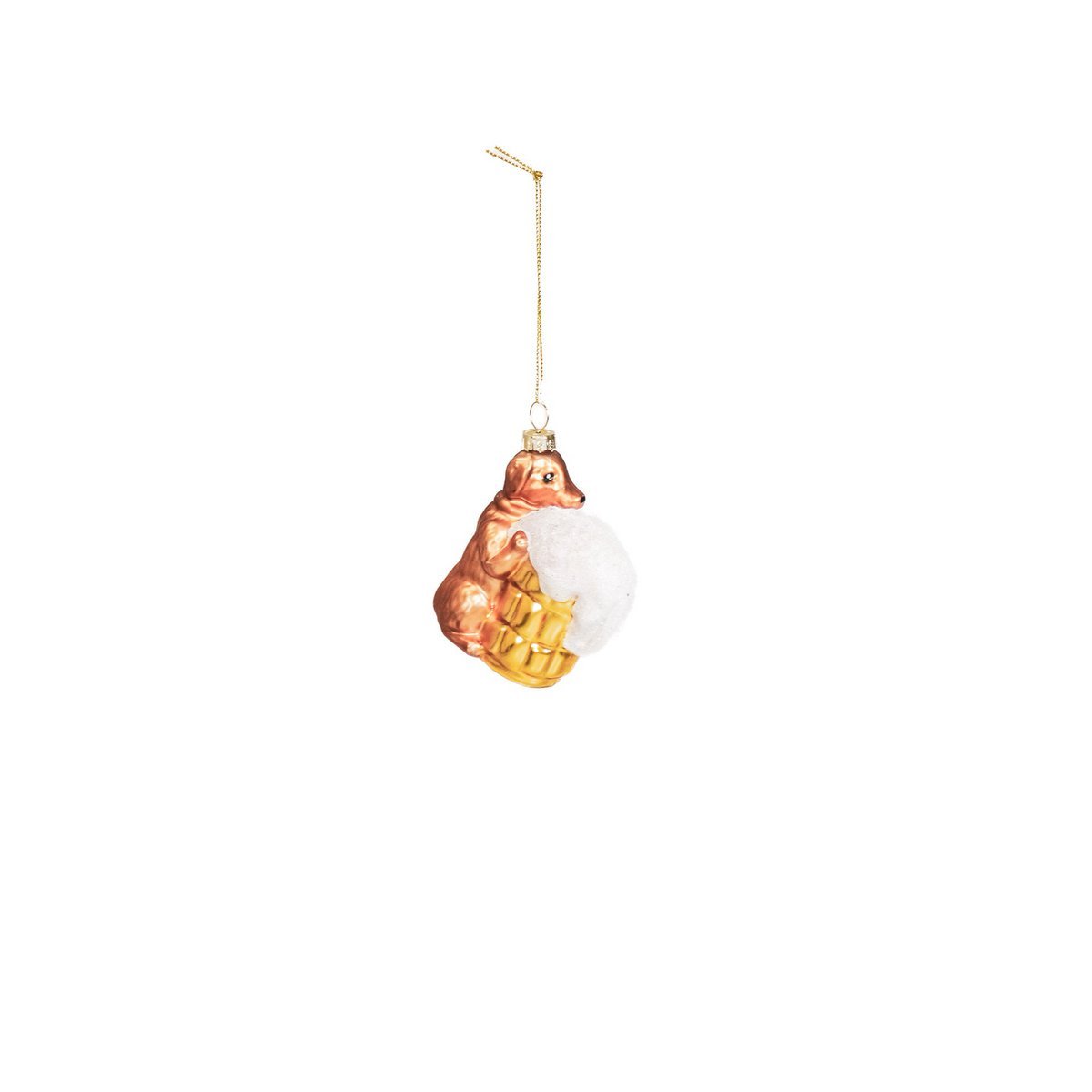 Ornament Xmas Hanger - Dachshund - Glass - 6,5x3,5x8cm
