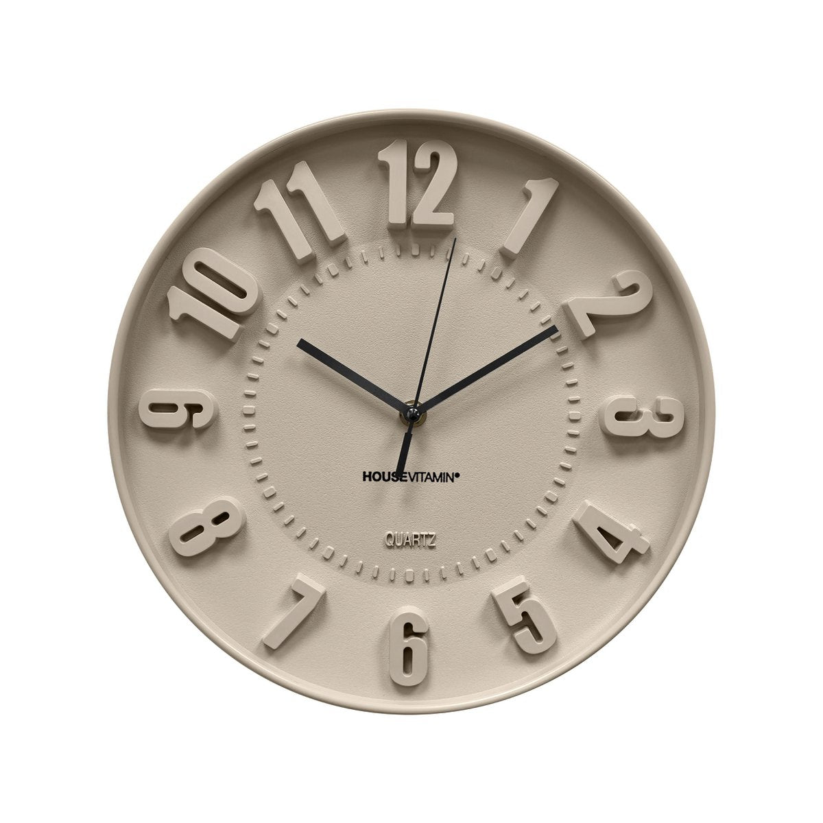 Clock- Wall Clock Numbers- Sand -30x30x4cm