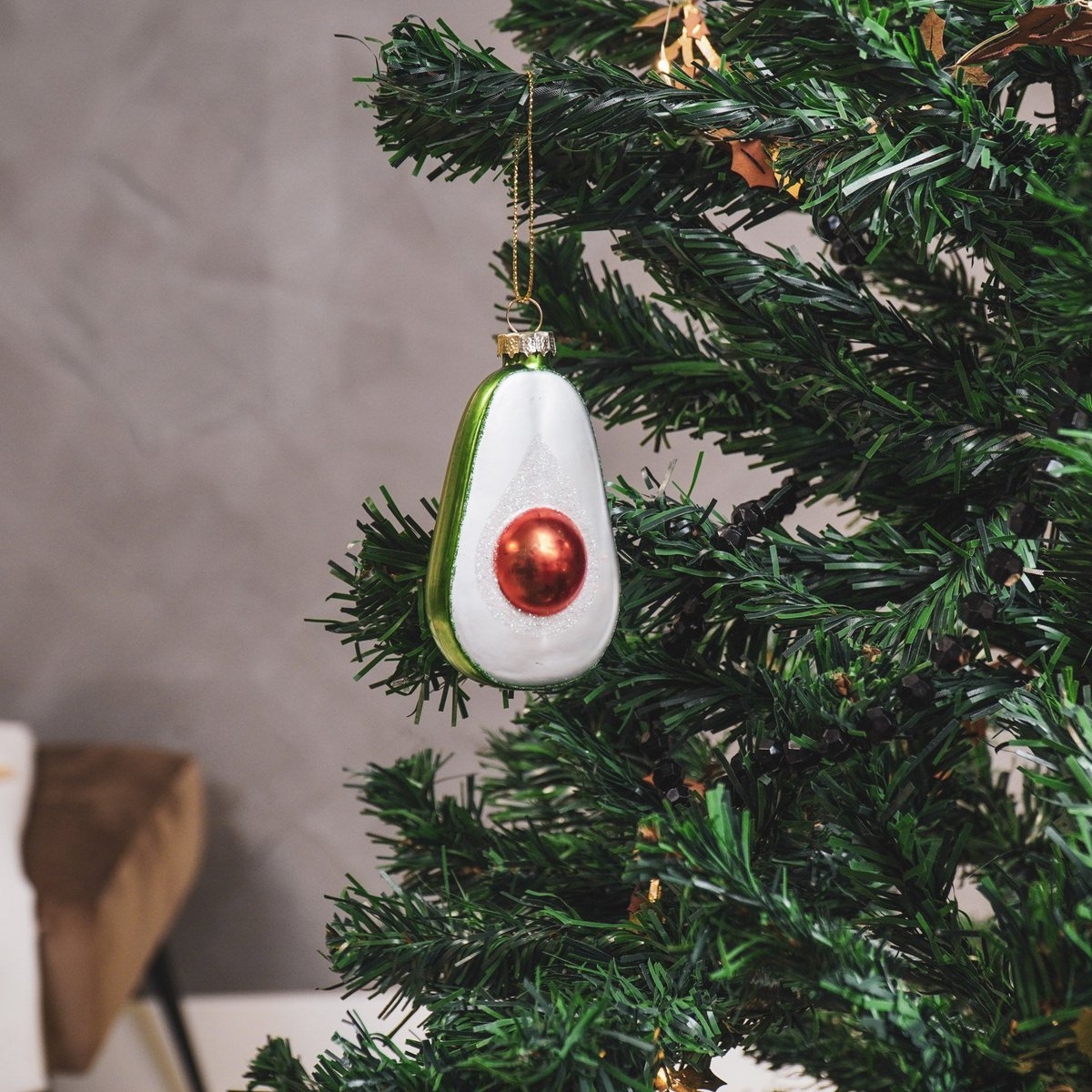 Xmas Hanger - Advocado - Glass - Green - 5,5x4x9,5cm