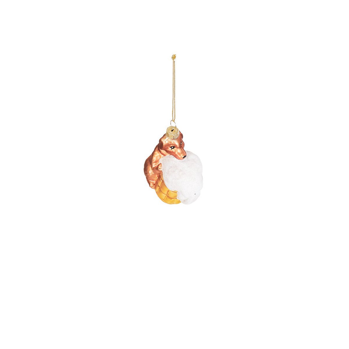 Ornament Xmas Hanger - Dachshund - Glass - 6,5x3,5x8cm