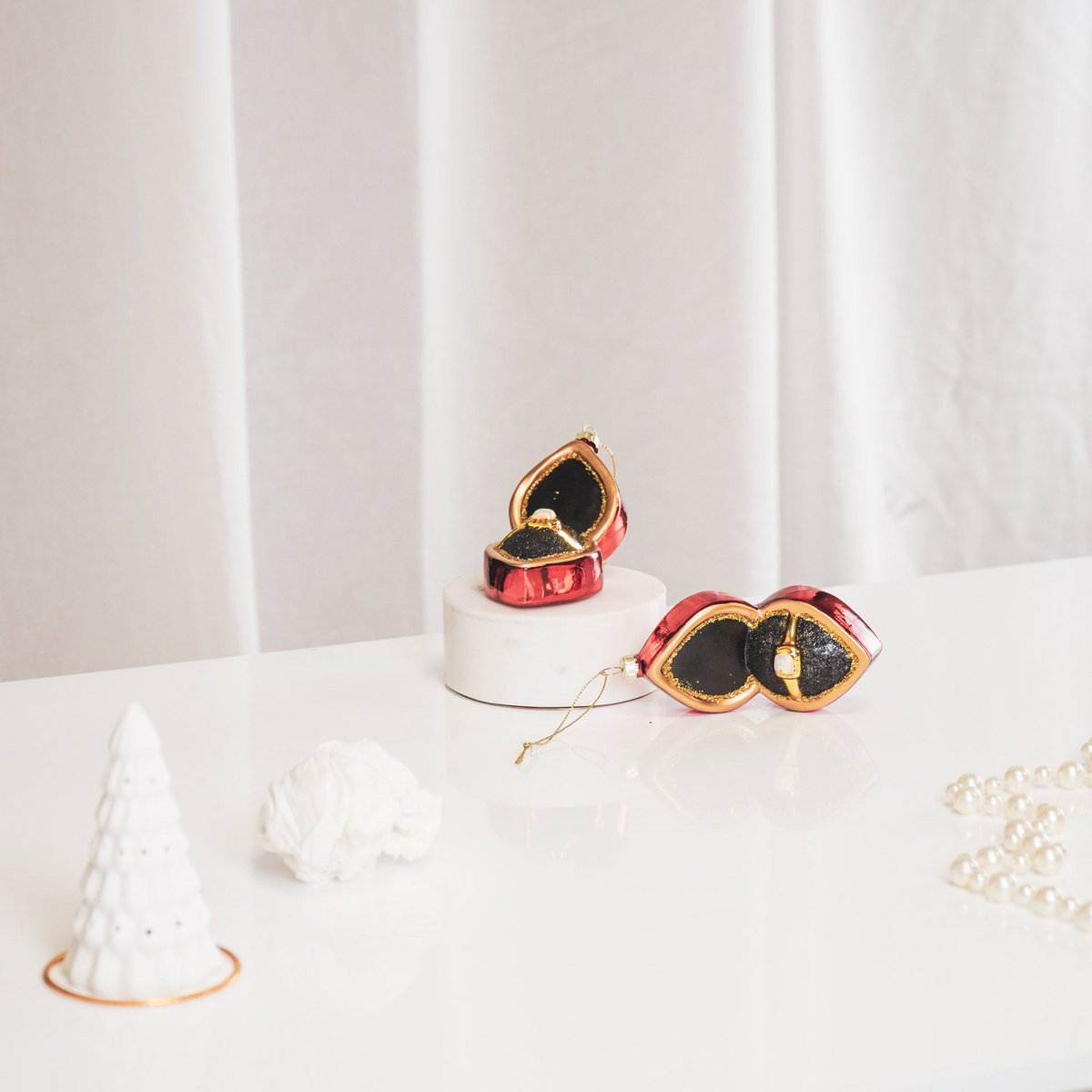 Ornament Xmas Hanger - Marry me - Glass - 5,5x10x6cm