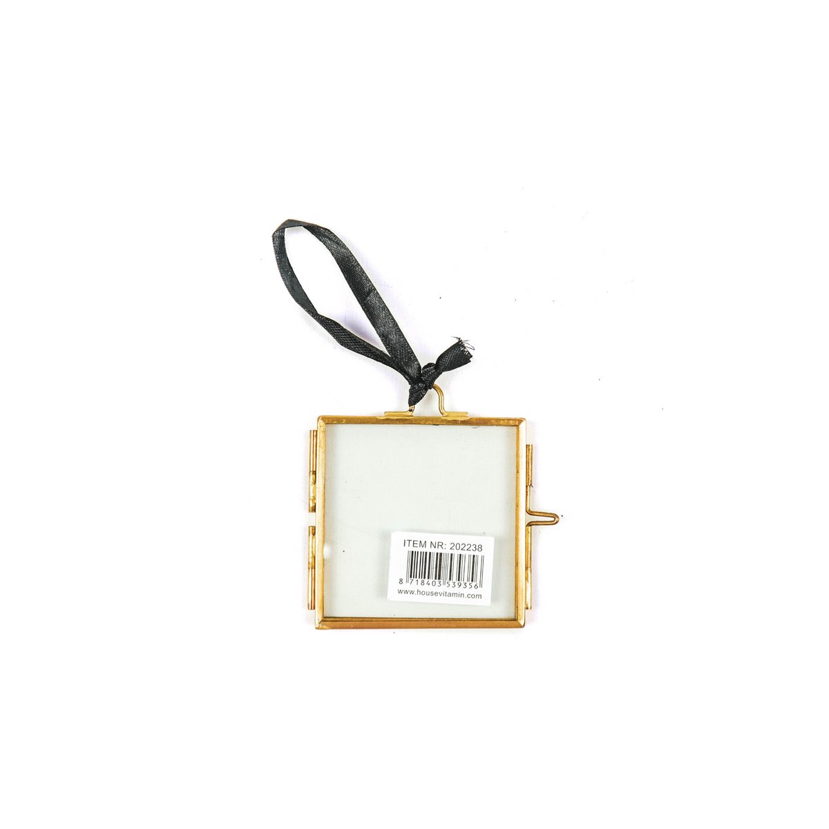 Picture Frame- Hanging - Metal/Glass - Gold - 6,5x6cm