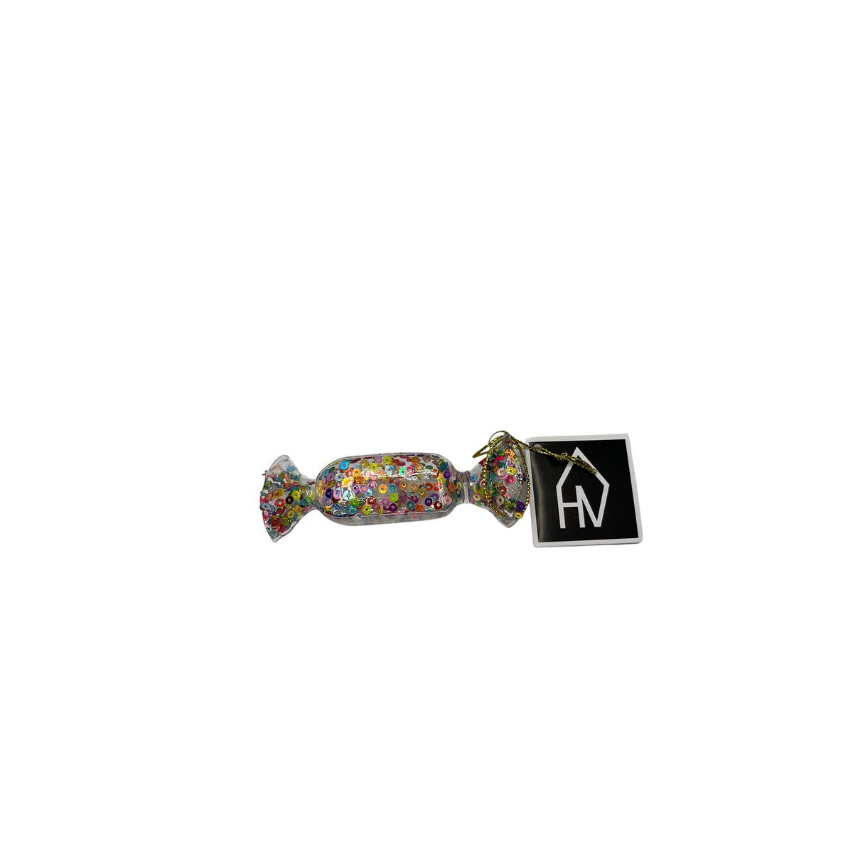 Ornament - Xmas hanger - Candy - Glass - 3,5x3,5x9cm