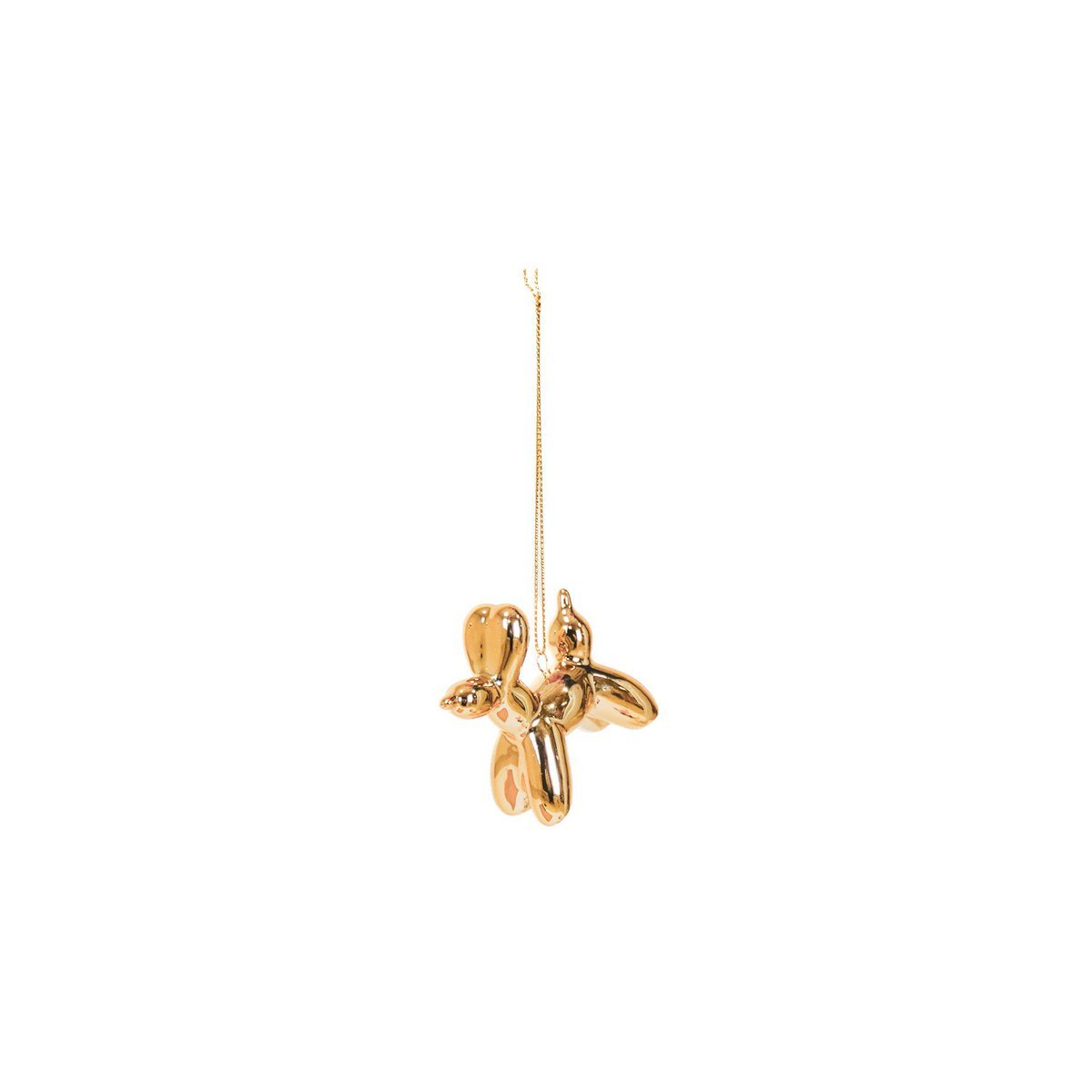 Ornament - Balloon Dog Hanger - Ceramics - Gold - 6,5x3x6cm