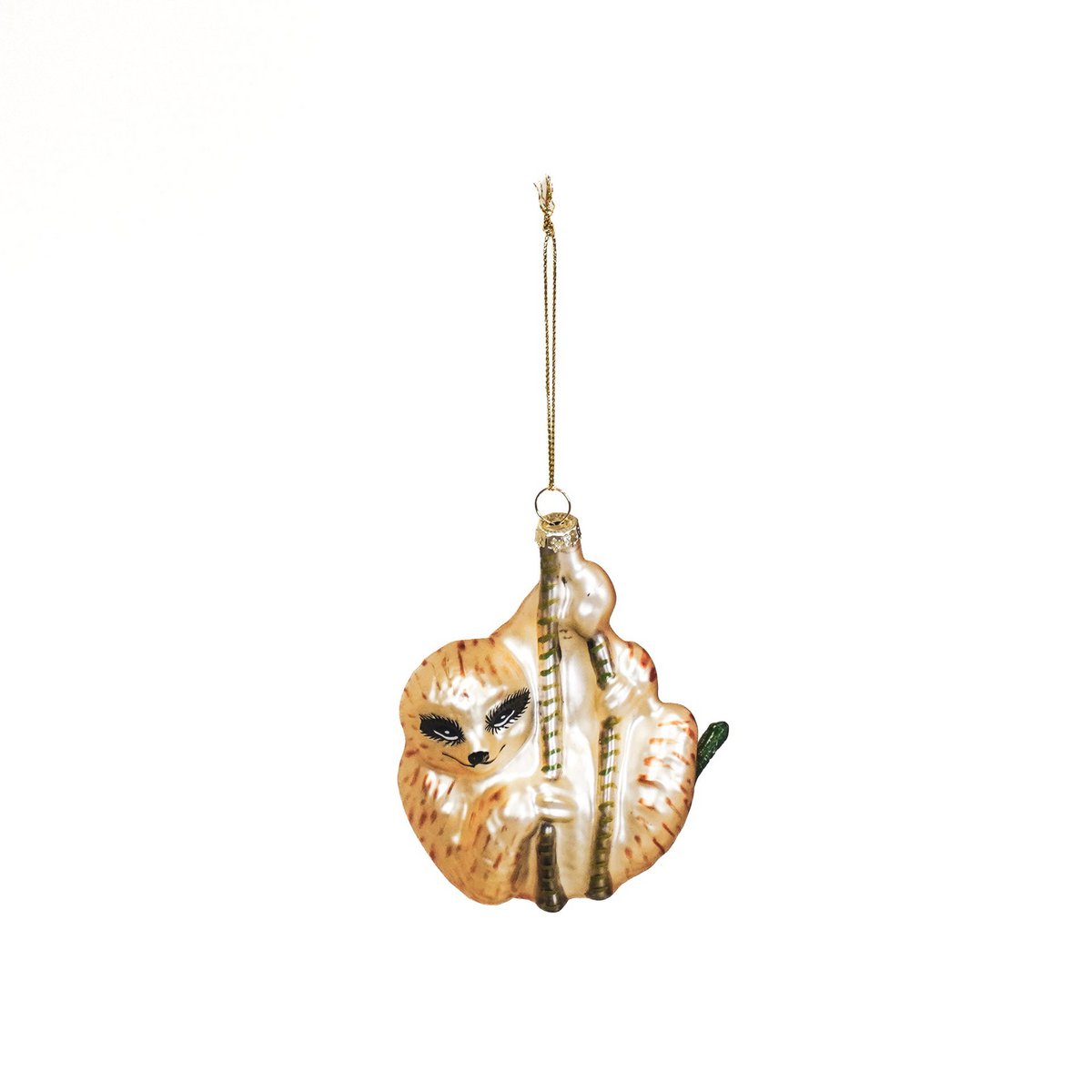 Xmas Hanger - Sloth - Glass - Yellow - 9x5x11cm