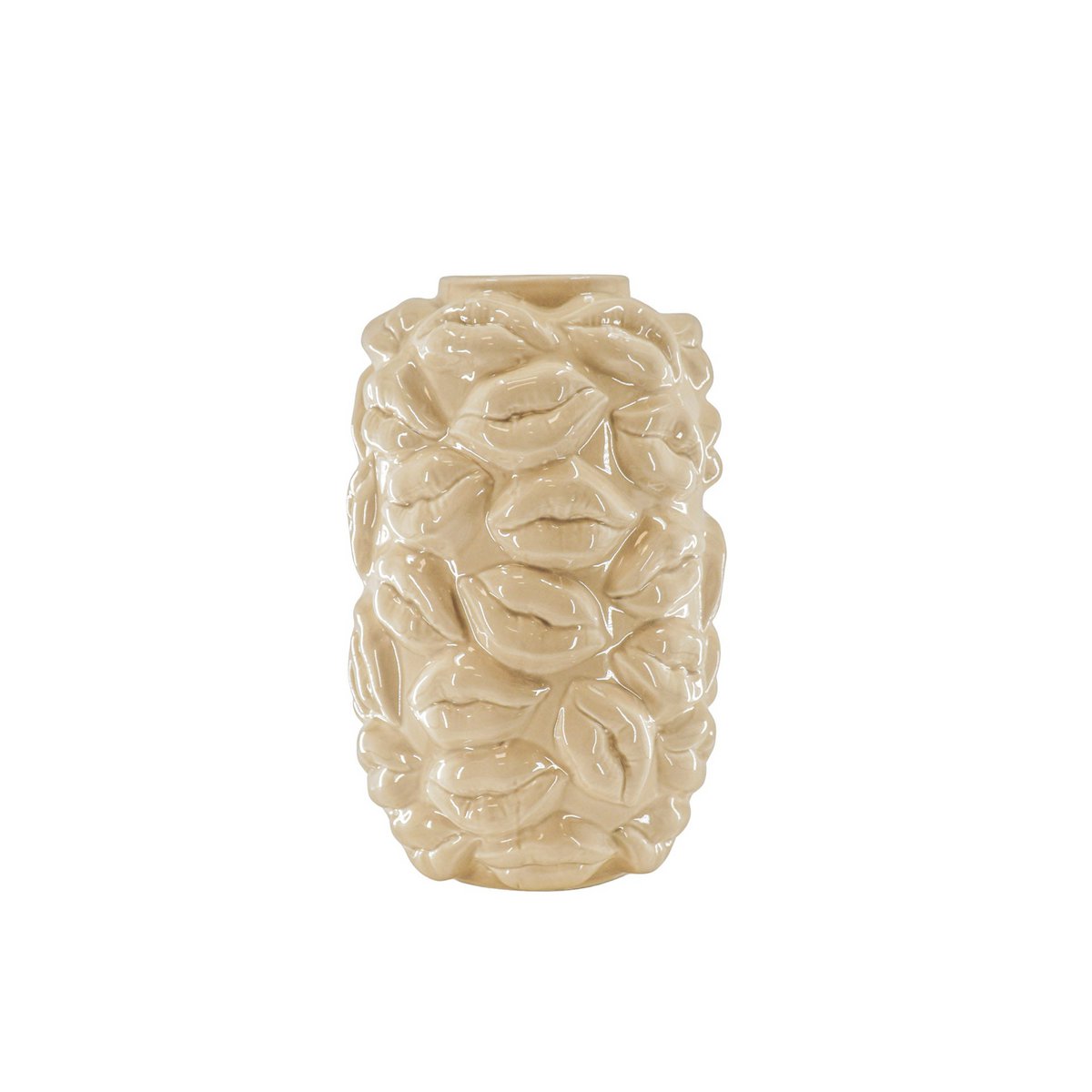 Vase - Kisses - Ceramics - Beige - 17x17x27cm