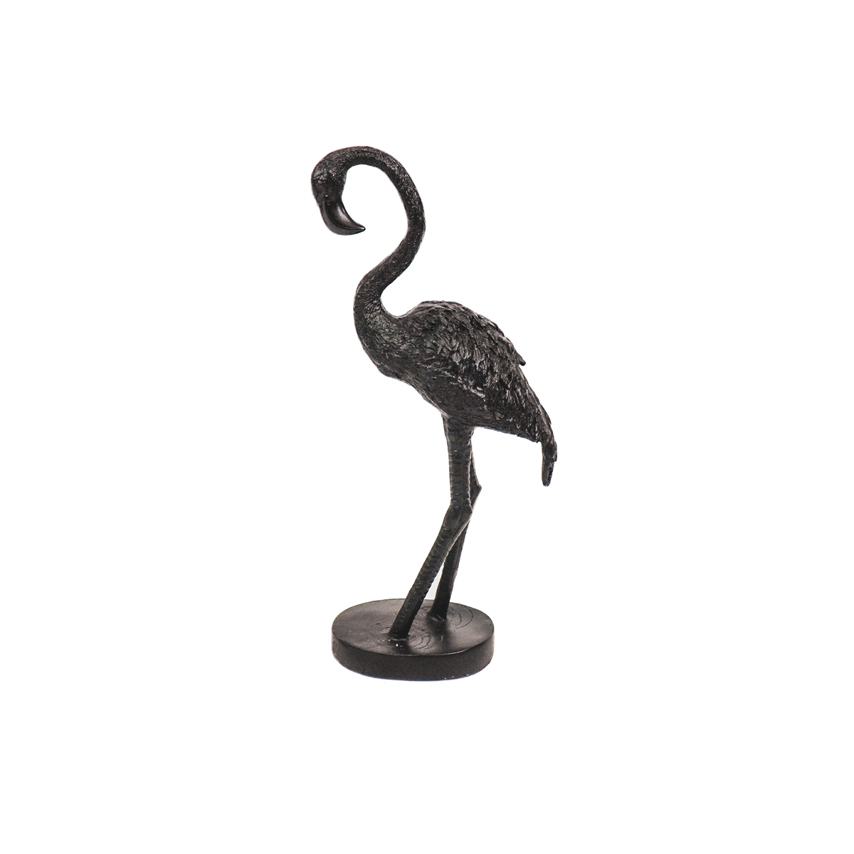 Ornament - Flamingo - Metal - Black - 9x7,5x19,5cm