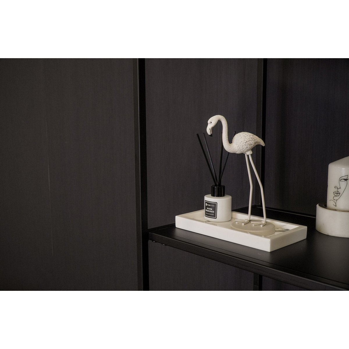 Ornament - Flamingo - Metal - Sand - 9x7,5x19,5cm