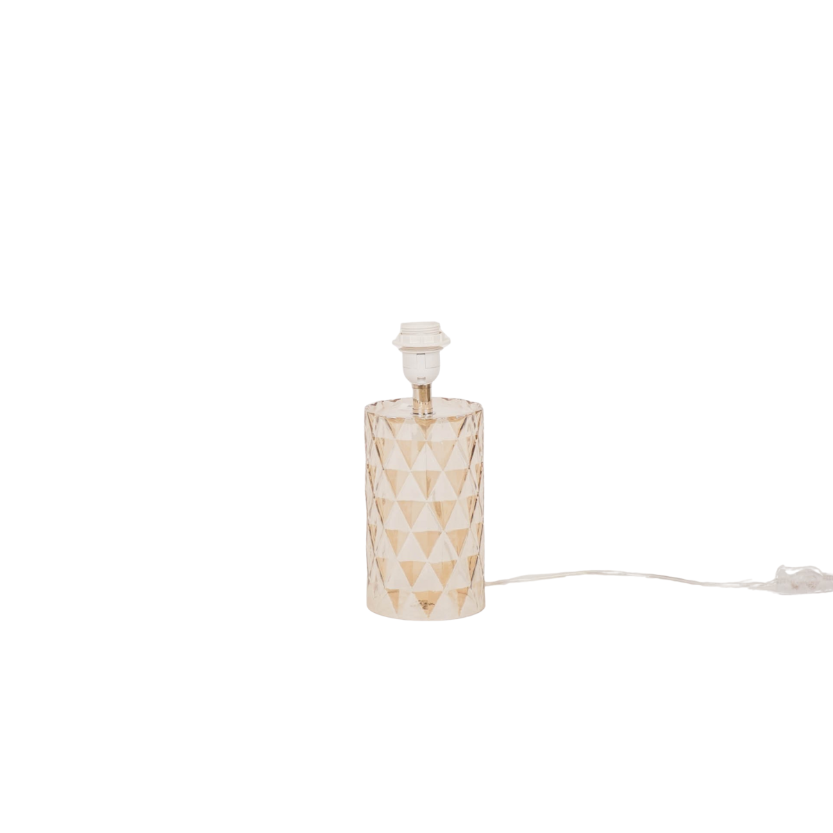 Table Lamp - Crystal Foot- Glass - Amber - E27- 19x19x20cm