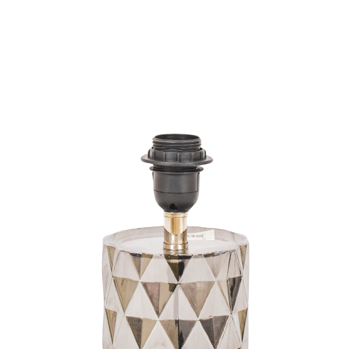 Table Lamp - Crystal Foot- Glass - Smokey - E27 - 19x19x20cm