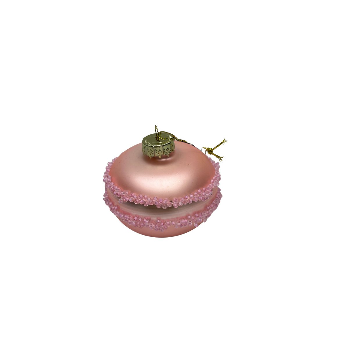 Xmas Hanger - Macaron - Glass - Pink -6,5x6,5x5,5cm