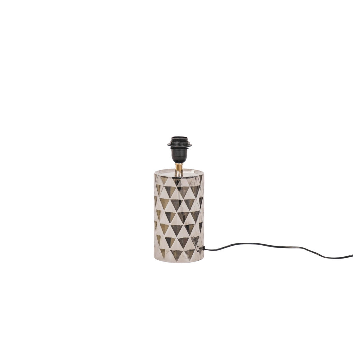 Table Lamp - Crystal Foot- Glass - Smokey - E27 - 19x19x20cm