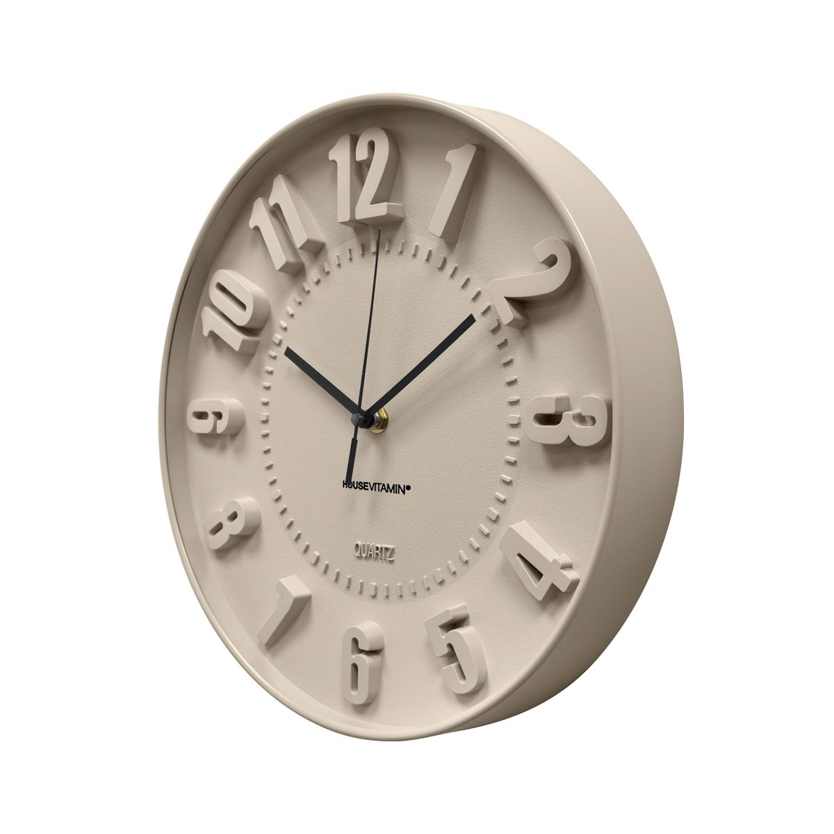 Clock- Wall Clock Numbers- Sand -30x30x4cm