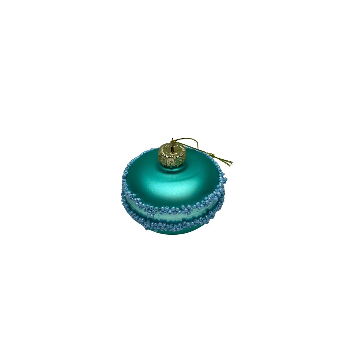 Xmas Hanger - Macaron - Glass - Blue - 6,5x6,5x5,5cm