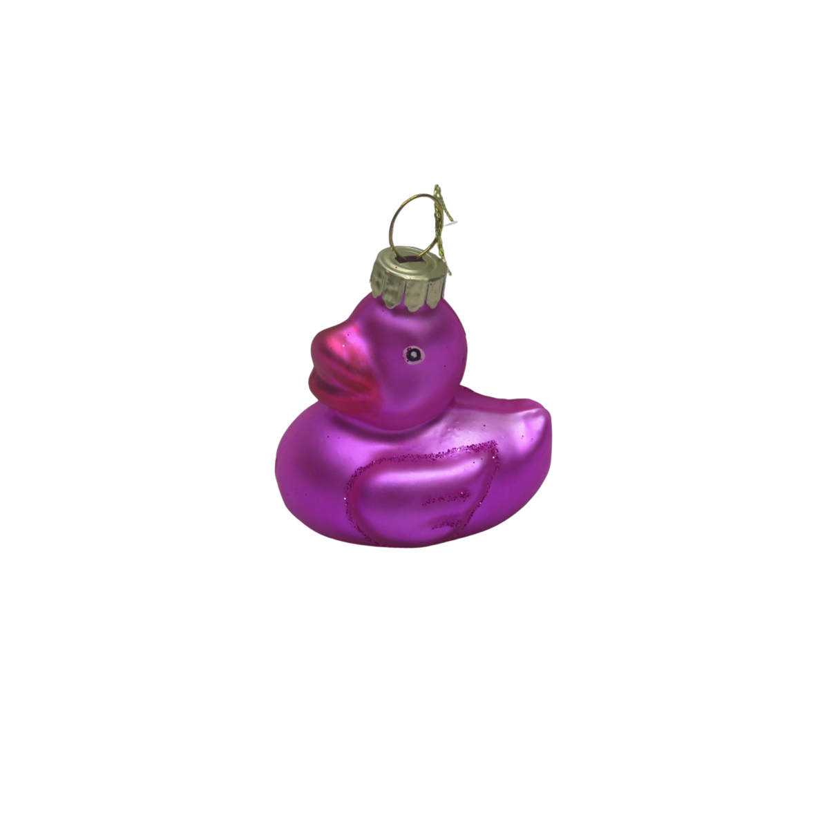 Xmas Hanger - Rubber Duck - Glass - Pink- 4x5x5,5cm