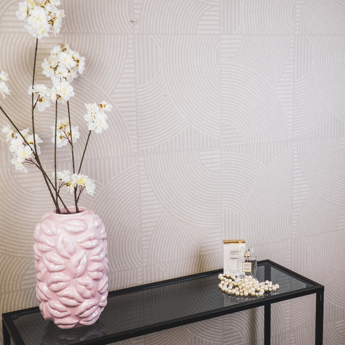 Vase - Kisses - Ceramics - Light Pink - 17x17x27cm