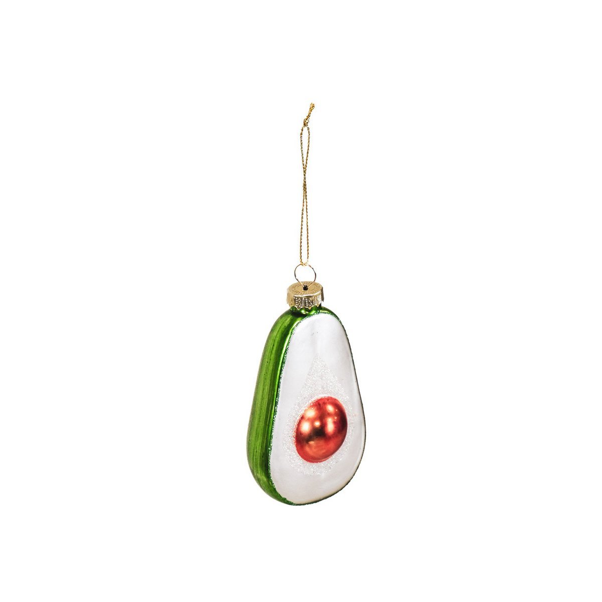 Xmas Hanger - Advocado - Glass - Green - 5,5x4x9,5cm