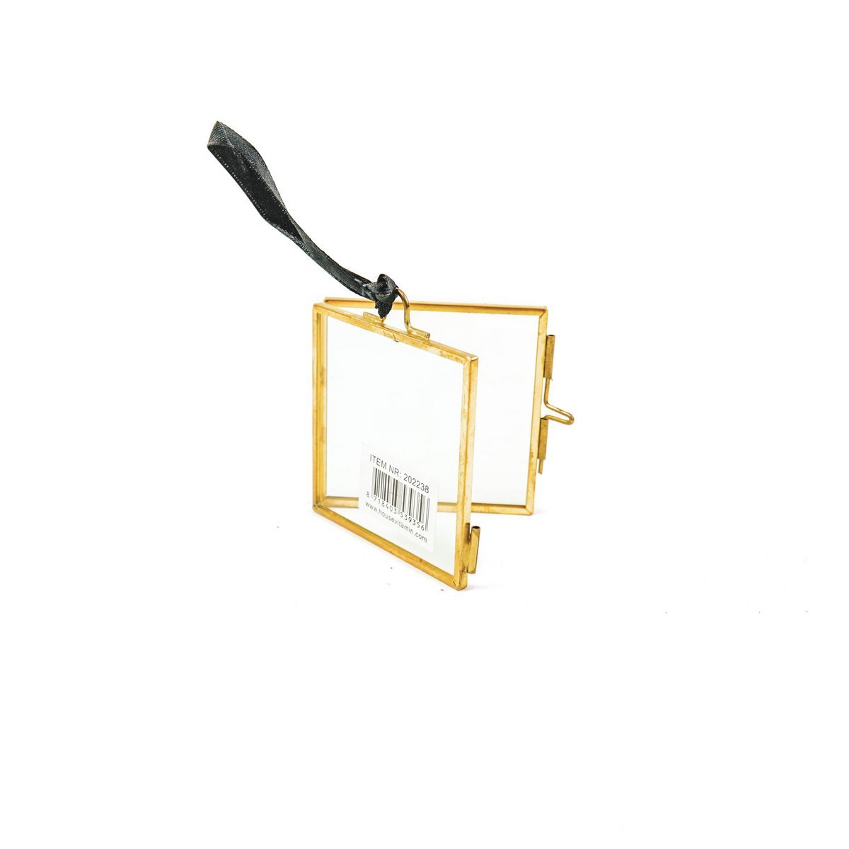 Picture Frame- Hanging - Metal/Glass - Gold - 6,5x6cm