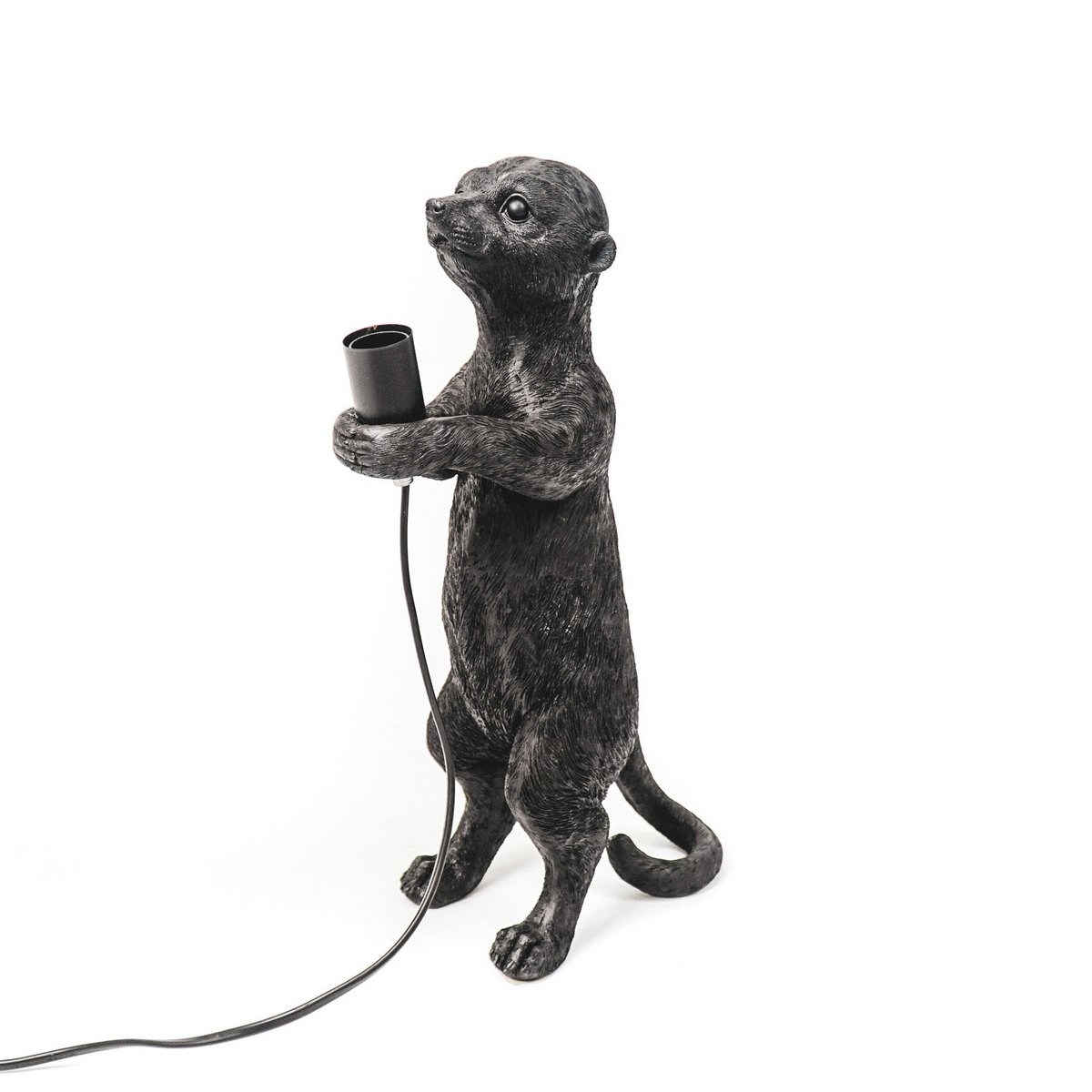 Table Lamp - Meerkat - Polyresin - Black - E27 -15x10x38cm