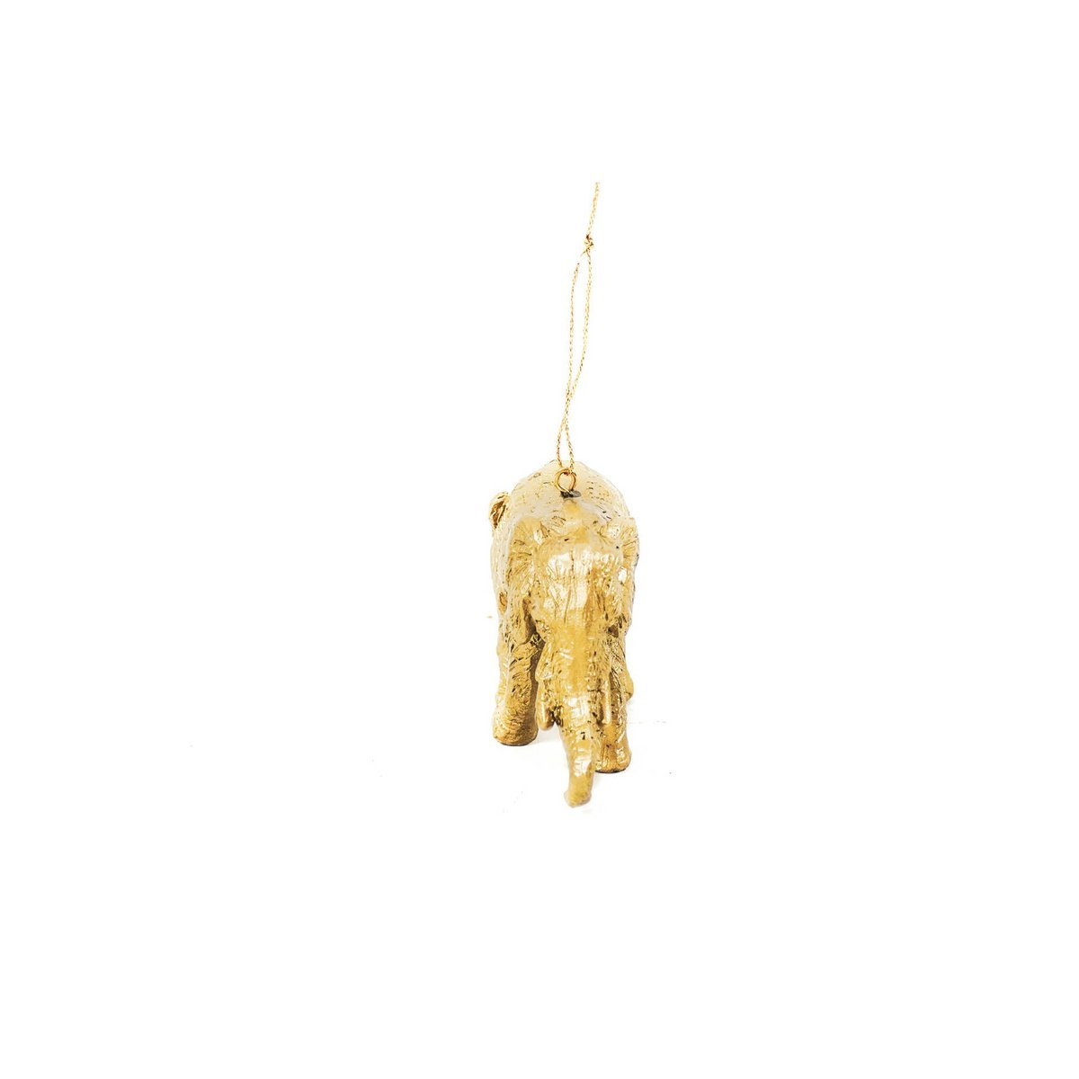 Ornament Hanger - Polyresin - Gold - Elephant - 9,5x6,5x4cm