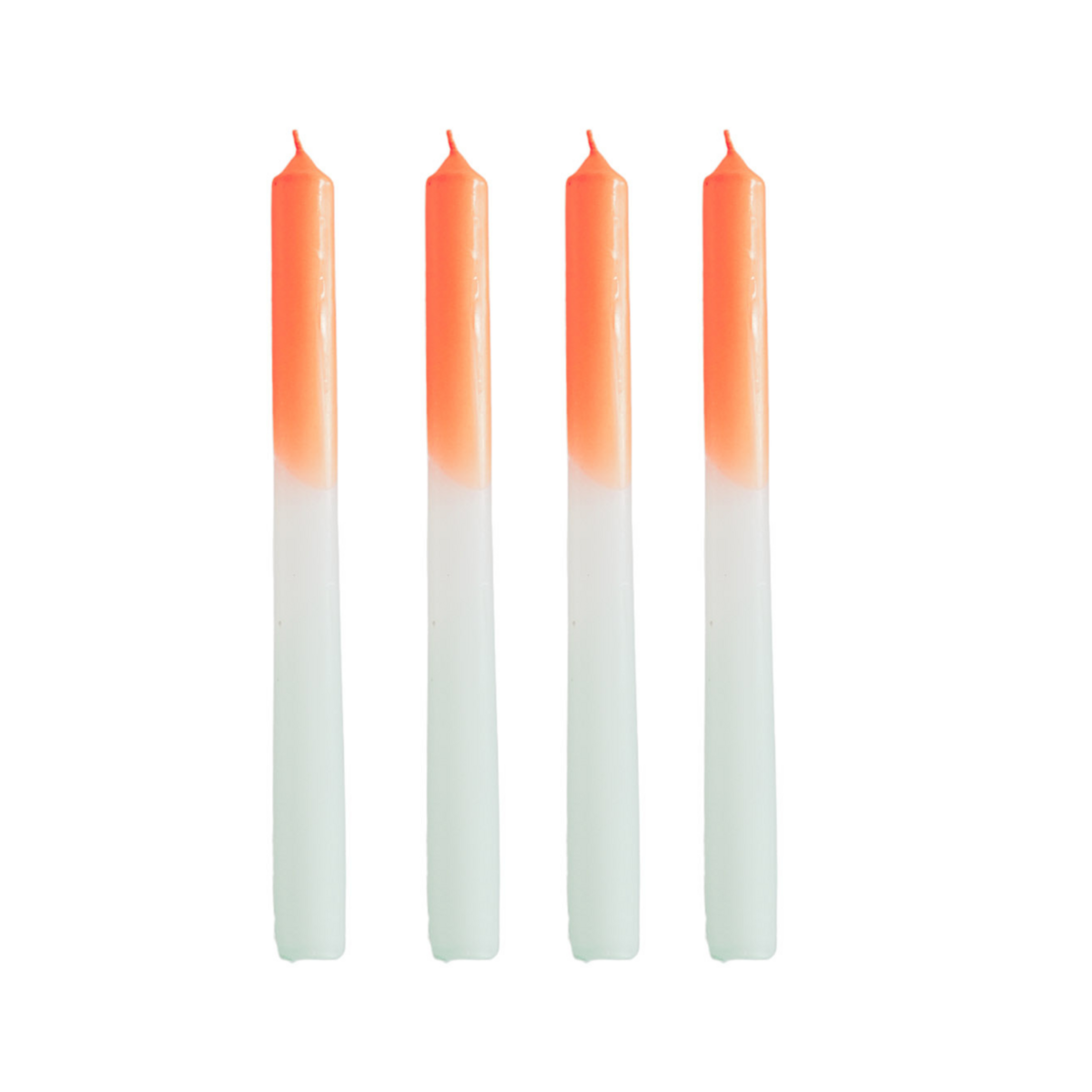 Tapers - Dipdye - Wax- Orange/White/Mintgreen - S4